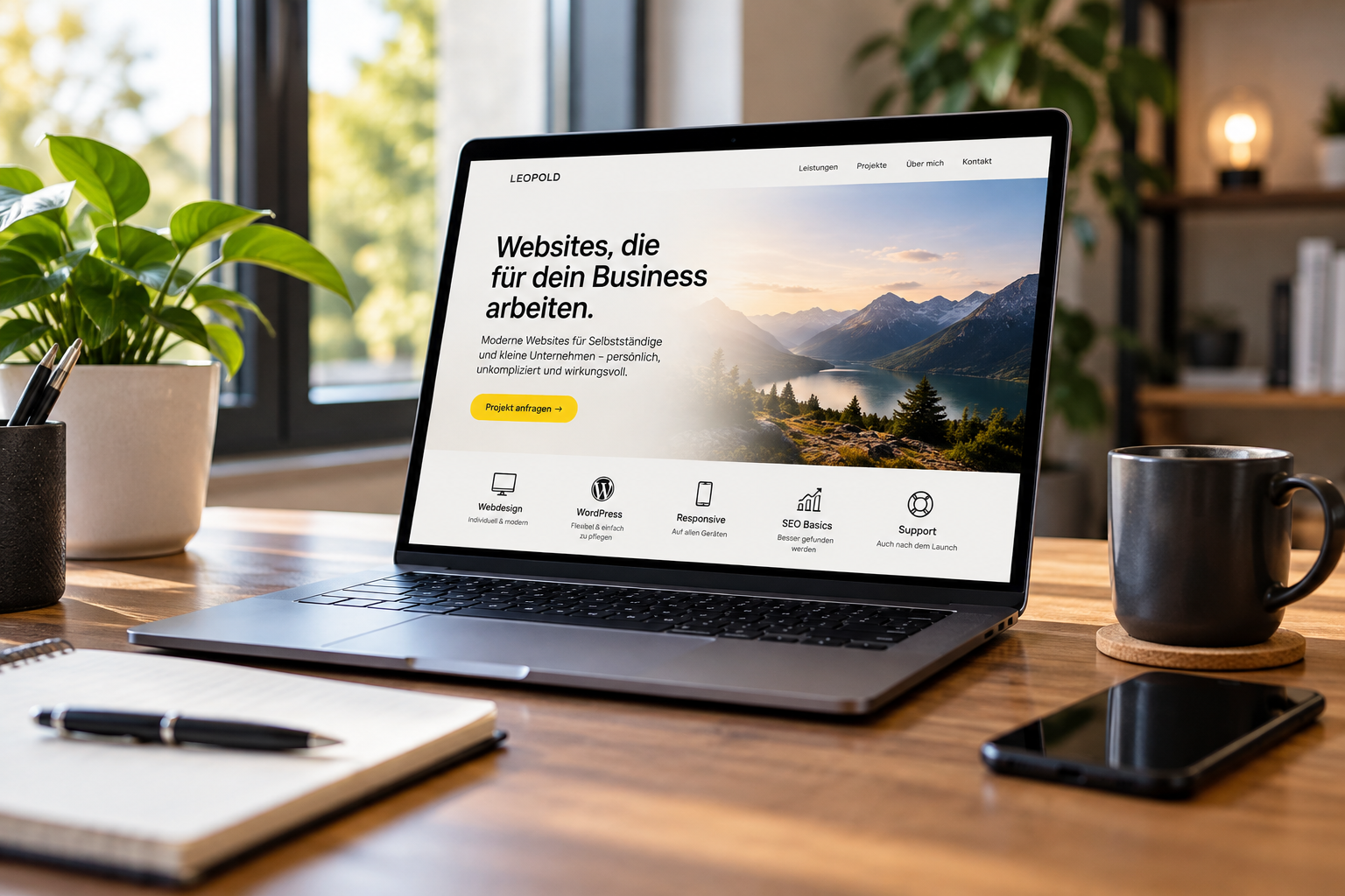 Arbeitsplatz für Webdesign